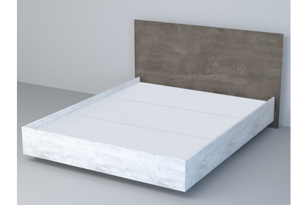 Кровать Эго арт. 031 1400 бетон светлый/камень темный