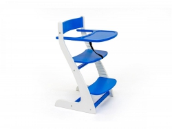 Растущий стул Усура со столиком бело-синий