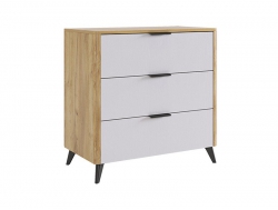 Комод Адам дуб крафт золотой/белое дерево