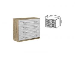 Комод с 4 ящиками Ивушка-10 Прованс