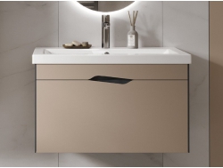 Тумба под раковину Krona 800-0-1 Como навесная серый камень