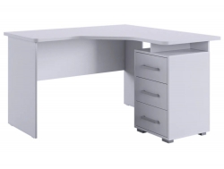 Стол компьютерный 1200 угловой Лайт-2 белый