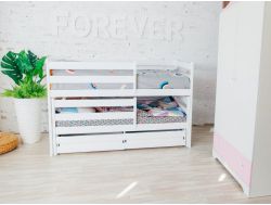 Кровать из массива с выдвижным спальным местом Матрешка Эко