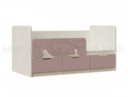 Кровать Юниор-4 Шарли Pink/Дуб Крафт Белый