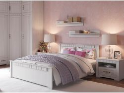 Кровать Прованс 1600 с основанием платина премиум