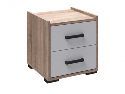 Тумба прикроватная Соната дуб сонома/белый