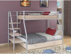 Двухъярусная кровать Толедо 1 Я серый-дуб молочный
